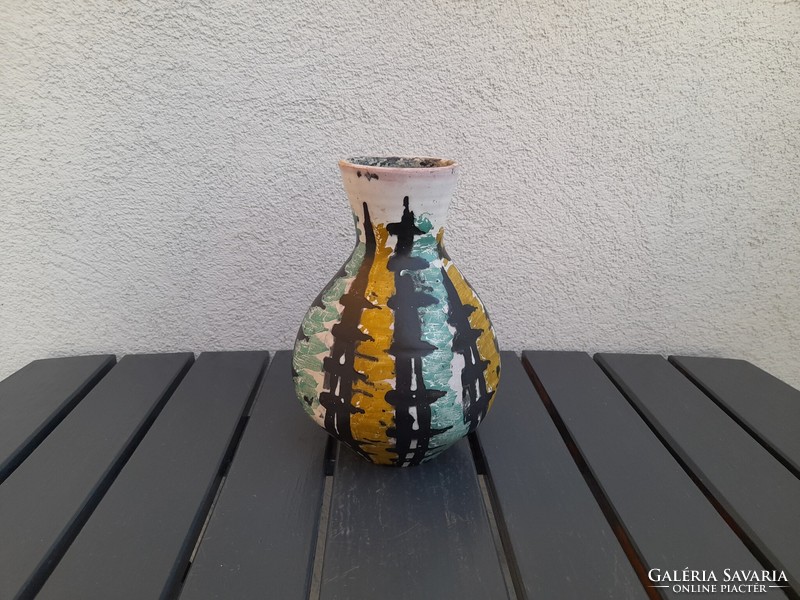 Ritka festésű Gorka Livia kerámia váza