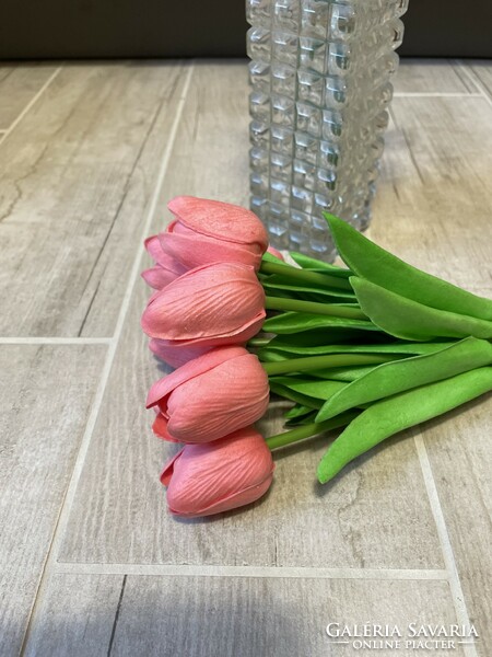 Beautiful lifelike rubber foam tulip bouquet tulips flower plant home decoration