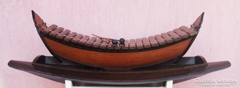 Gamelan is a special percussion instrument with a boat body. A unique rarity from Thailand