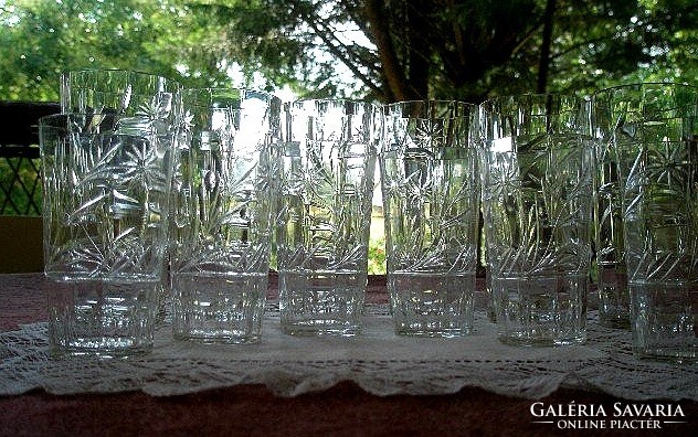 Peace thin cut glass water glass set - 10.5cm - art&decoration