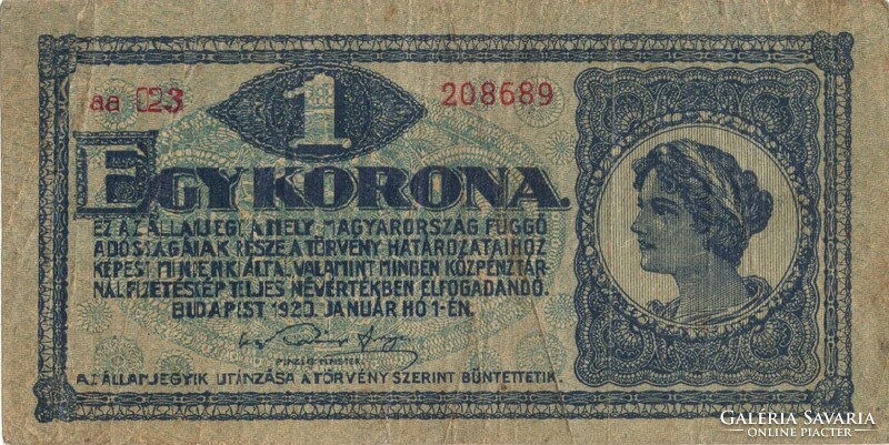 1 korona 1920 2.