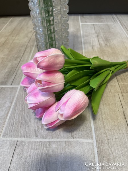 Gyönyörű élethű gumi habgumi tulipán csokor tulipánok virág növény lakásdekoráció