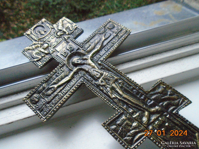 19 sz bronz orosz pravoszláv kereszt