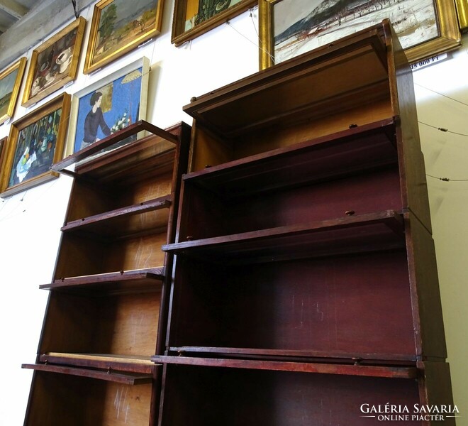1Q158 pair of antique Lingel bookcases 248 - 258 cm