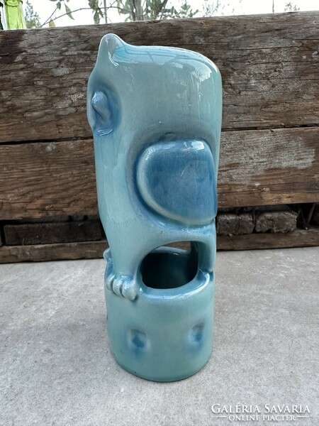 Zsolnay base glaze owl-reed judit