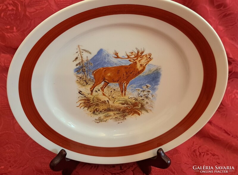 Decorative plate with deer, hunting porcelain wall plate (l4464)