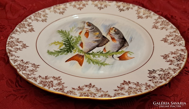 Halas porcelán tányér, dísztányér 1 (L4467)
