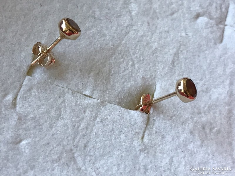 New yellow gold earrings with genuine citrine