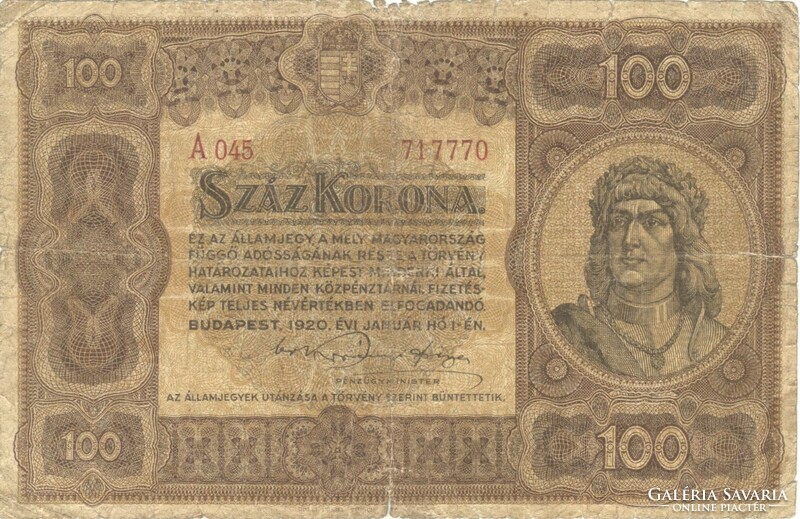 100 korona 1920