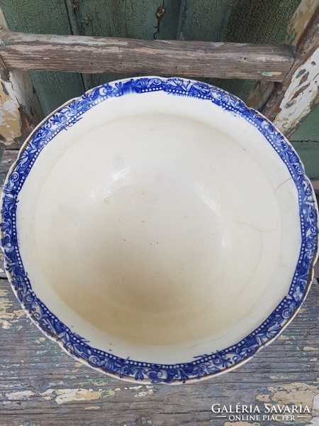 Antique English large size earthenware potty