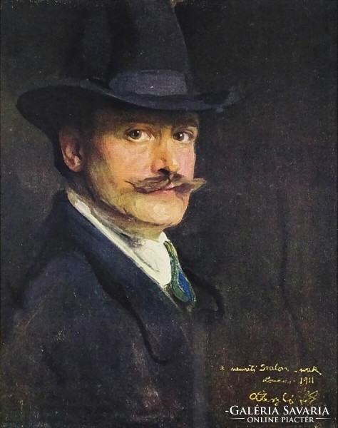 1Q128 László earl öp elek: self-portrait print 1911