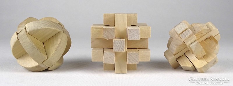 1Q295 Három darabos készségfejlesztő logikai játék 3D puzzle kirakó dobozában
