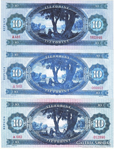 Magyarország 10 forint 1947-1949-1957 REPLIKA UNC