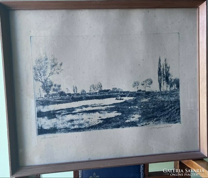 Csergezan palette, etching