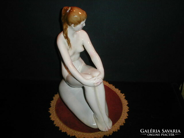 Zsolnay is a large nude figure 31 cm tall
