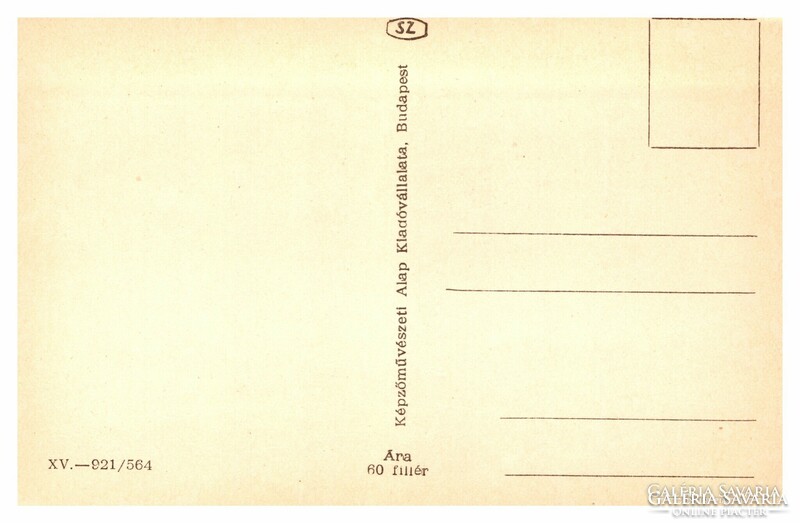 Alsóörs, Alsóörs details postcard, 1956
