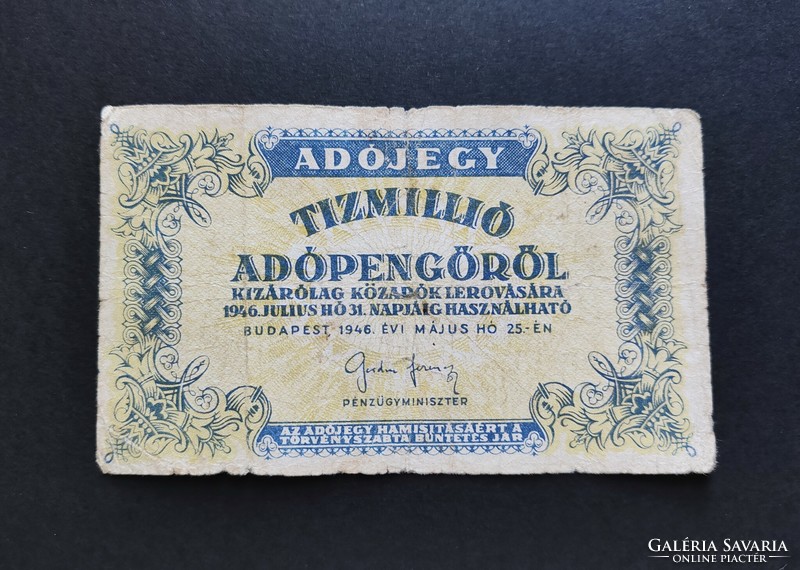 Ten million tax stamps 1946, f