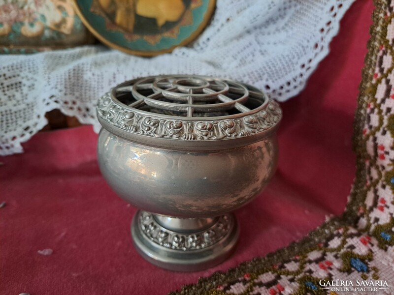 Silver-plated flower arrangement - potpourri holder