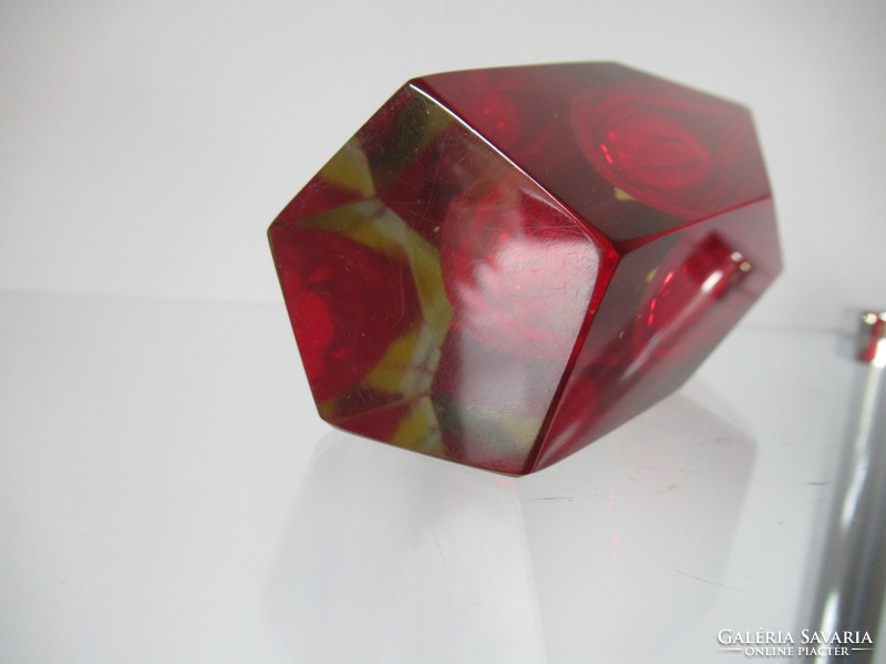 Muránói gyémántváza, pentagonális (21 cm)
