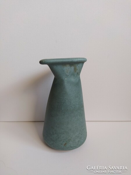 Special matte turquoise ceramic vase