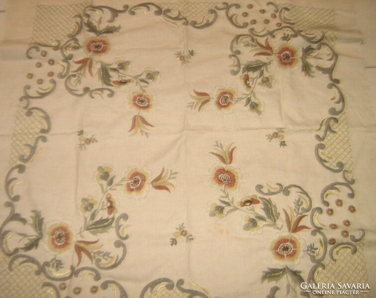 Beautiful hand-embroidered woven tablecloth