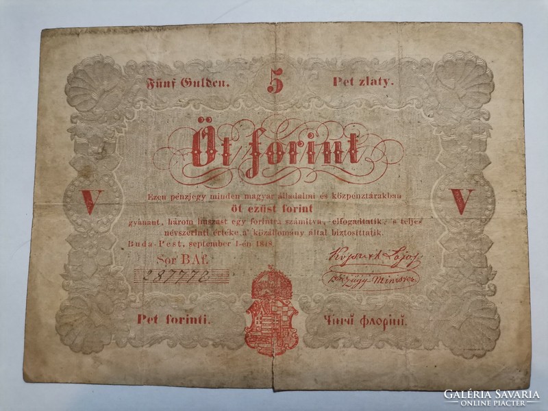 Five silver ft 1848 fines 1