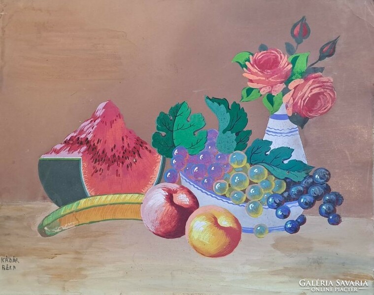 Hungarian painter: fruit still life