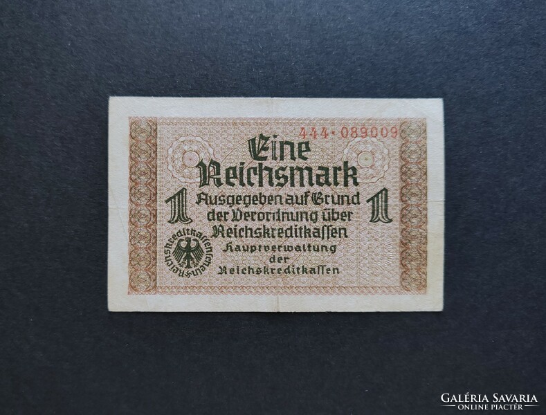 Ritka! Németország 1 Reichsmark / Márka 1940, VF+ (III.)