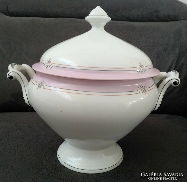 Antique porcelain soup bowl, more than 2.5 liters, very cozy