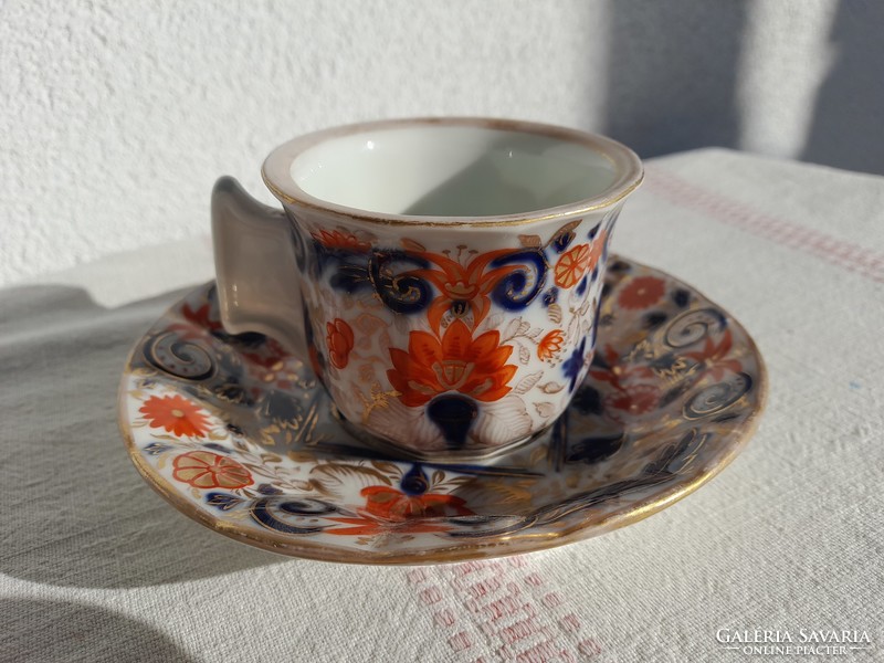 Alt wien biedermeyer collector's cup and saucer, from 1849, perfect set!