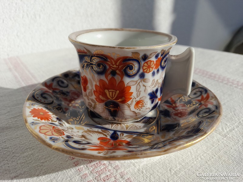 Alt wien biedermeyer collector's cup and saucer, from 1849, perfect set!