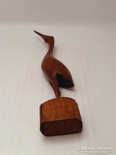 Small wooden crane, heron, bird, 22 cm