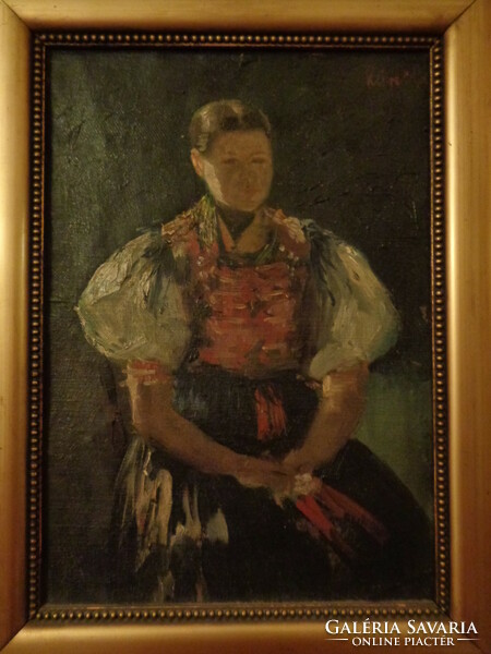 Portrait of a cantor in folk costume