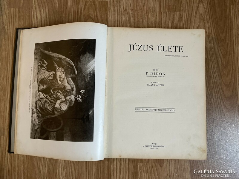 Jézus élete 1935-ős kiadás nagy 31*24 cm könyv.