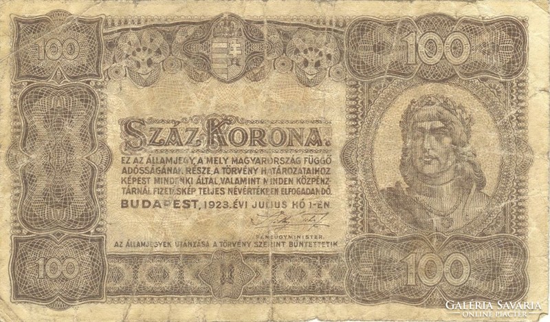 100 Crown 1923 without printing press 1.