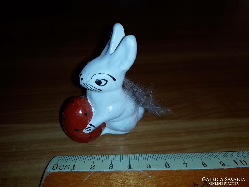 Small porcelain bunny with Easter egg