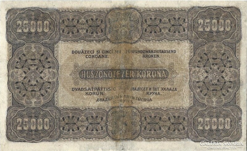 25000 korona 1923 Restaurált Alacsony sorszám 002451