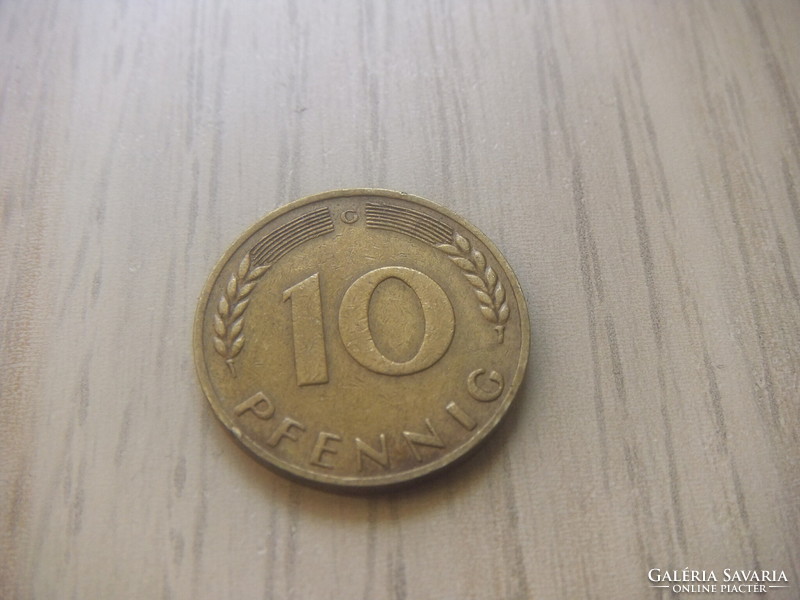 10 Pfennig 1968 ( g ) Germany