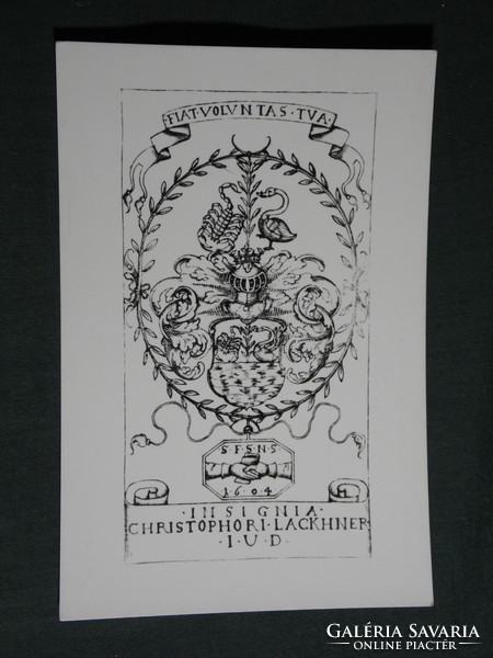 Képeslap, Sopron, Lackhner Kristóf polgármester rézkarca családi címeréröl