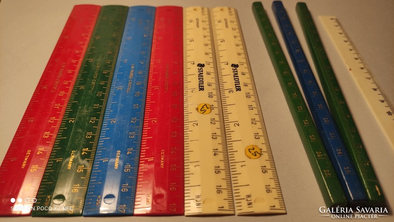 Vintage ruler and measuring unit indicator included in the package