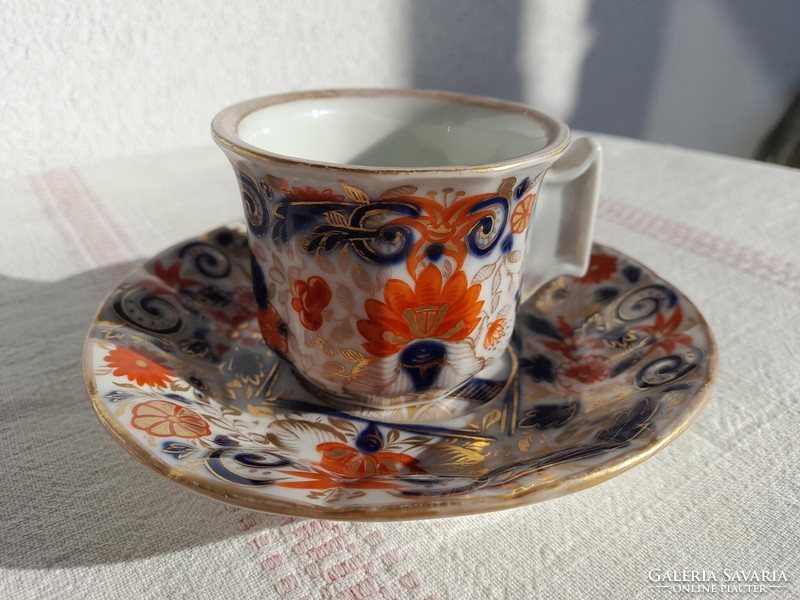 Alt wien biedermeyer collector's cup and saucer, from 1849, perfect set!