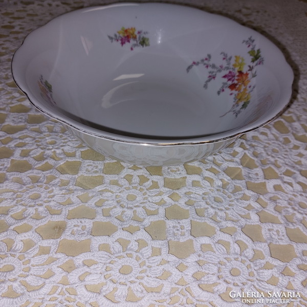 With leaf pattern, porcelain bowl, GDR colditz