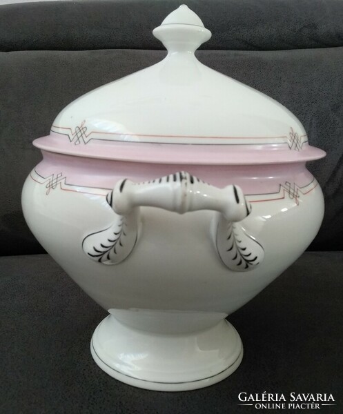 Antique porcelain soup bowl, more than 2.5 liters, very cozy