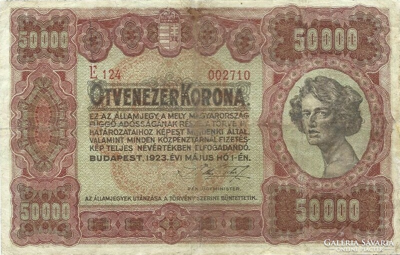 50000 korona 1923 restaurált 1.