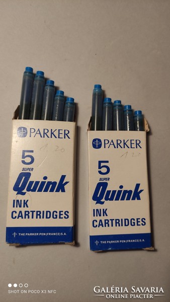 Vintage Parker toll betétek tinta patron dobozában 5 db / doboz