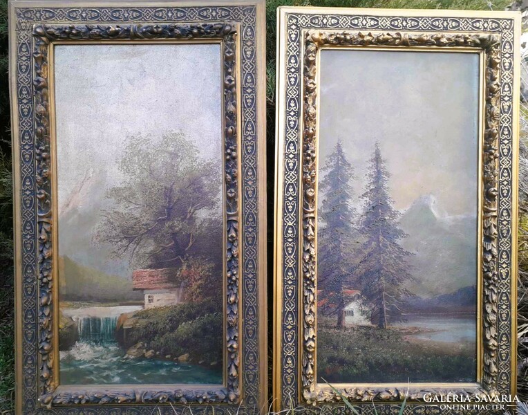 2 pcs. Old painting / landscape