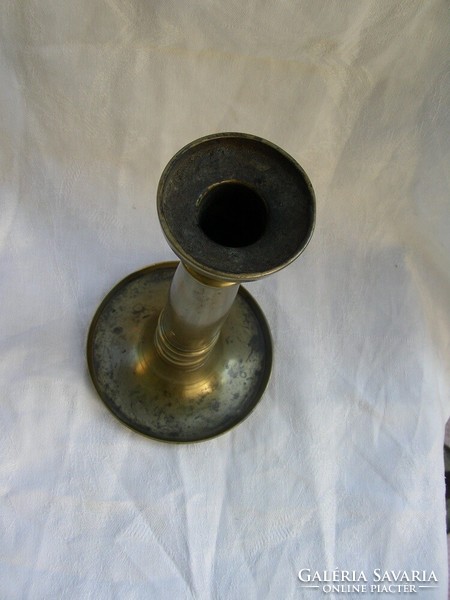 Antique copper Biedermeier candle holder