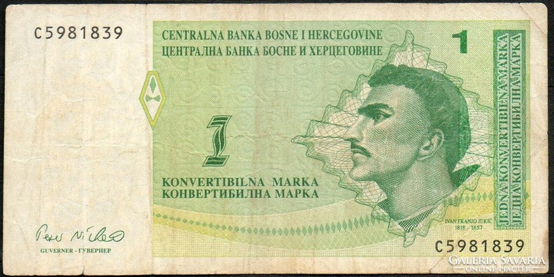 D - 018 -  Külföldi bankjegyek: 1998 Bosznia Hercegovina 1 konvertibilis  márka