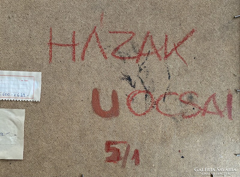 Ugocsai Antal: Házak - olaj, karton