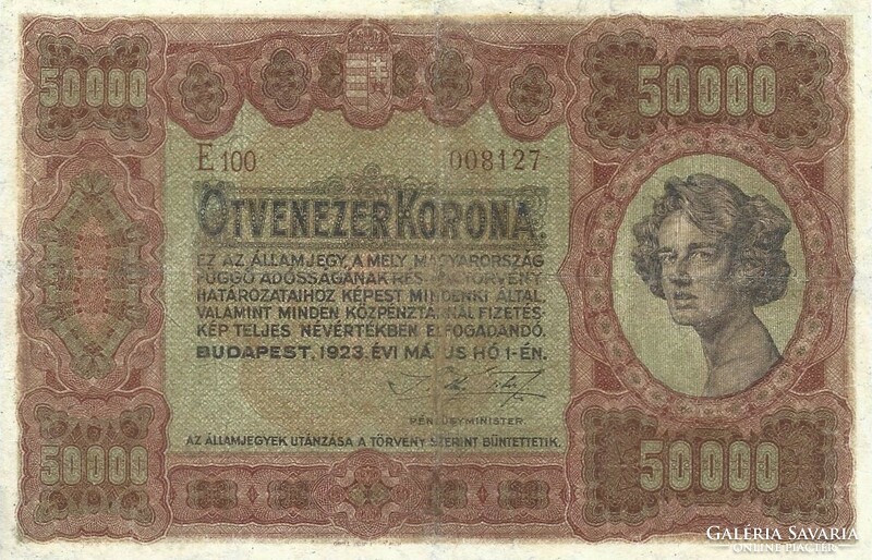 50000 korona 1923 restaurált 2.